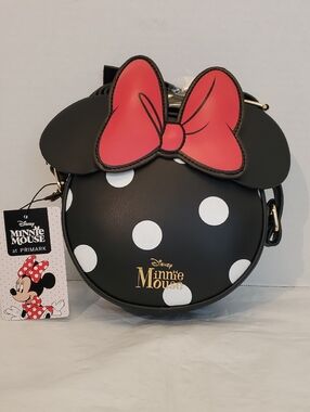 Disney Minnie Mouse Black and Red Polka Dot Crossbody Bag